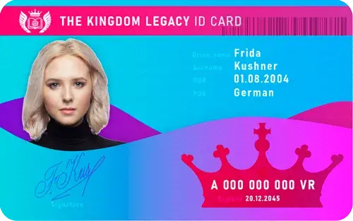 Citizen's ID Card 'The Kingdom Legasy' - front side